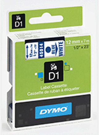 Dymo Merkkausnauha Dymo D1 12mm, sininen valkoisella pohjalla