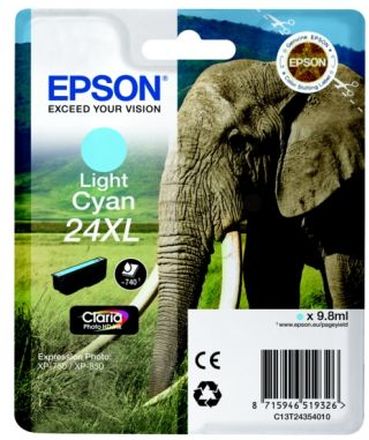 Epson Epson 24XL Inktpatroon licht cyaan T2435 Replace: N/A