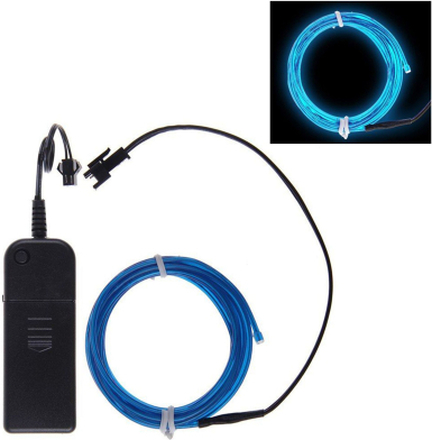 El Wire Batteridriven LED Slinga - Blå