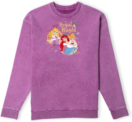 Disney Royal And Bright Christmas Jumper - Purple Acid Wash - S - Purple Acid Wash