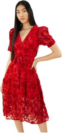 Kimbra solid fløyelsutbrent kjole