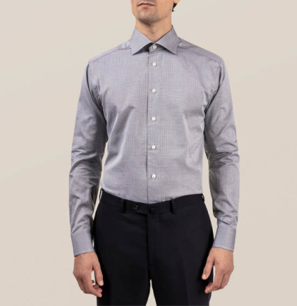Eton Contemporary fit Mönstrad skjorta i Royal Dobby