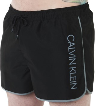 Calvin Klein Badbyxor Core Solid Short Runner Swim Shorts Svart polyester X-Large Herr