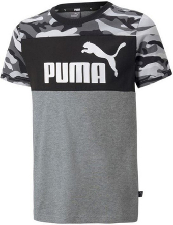 Kortærmet T-shirt til Børn Puma ESS+ Camo Sort 5-6 år