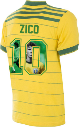 Brazilië Retro Voetbalshirt 1984 + Zico 10 (Photo Style)