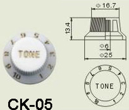 Wilkinson CK-05 el-guitar kontrol-knap hvid
