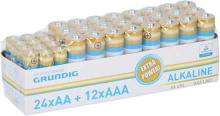 72x voordeelset batterijen AA en AAA alkaline