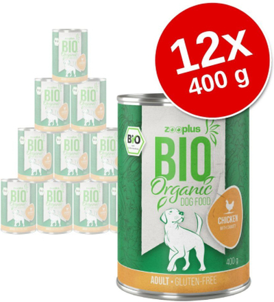 Sparpaket zooplus Bio Adult 12 x 400 g - Bio-Rind mit Bio-Apfel & Bio-Birne