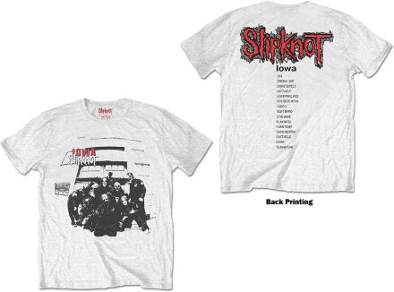 Slipknot: Unisex T-Shirt/Iowa Track List (Back Print) (Small)