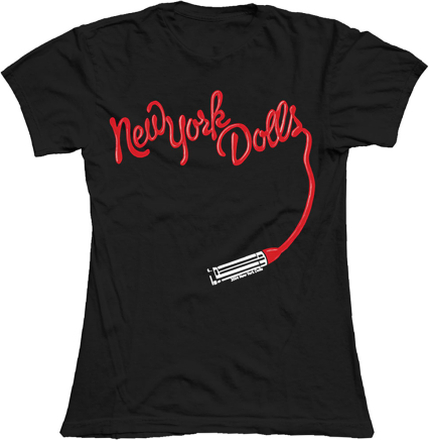 New York Dolls: Ladies T-Shirt/Lipstick Logo (Medium)