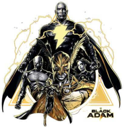 DC Black Adam Characters Unisex T-Shirt - White - M - White