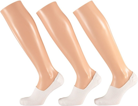 6 Paar witte sneaker sokken met siliconen hiel voor heren