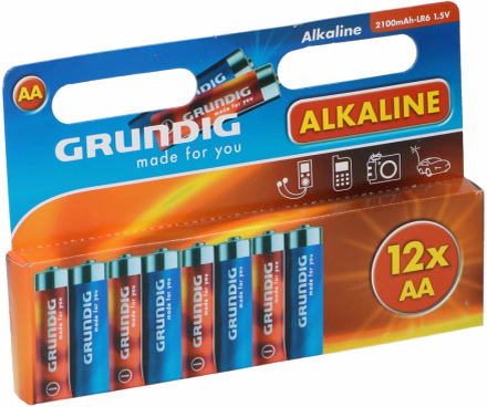 36x Alkaline batterijen AA Grundig