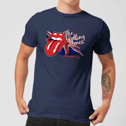 Rolling Stones Lick The Flag Herren T-Shirt - Navy Blau - M