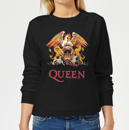 Queen Crest Women's Sweatshirt - Black - XXL