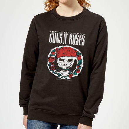 Guns N Roses Circle Skull Women's Christmas Jumper - Black - S - Black