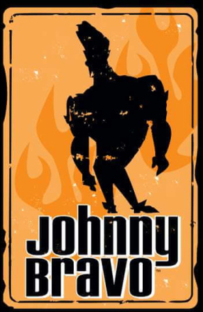 Johnny Bravo Fire Men's T-Shirt - Black - 4XL