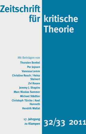 Zeitschrift für kritische Theorie / Zeitschrift für kritische Theorie, Heft 32/33