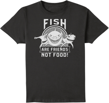 Finding Nemo Fish Are Friends Not Food Unisex T-Shirt - Black - XXL - Black