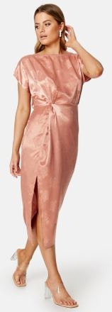 Bubbleroom Occasion Renate Twist front Dress Rose copper 3XL