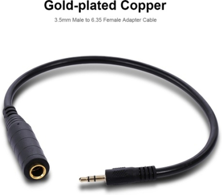 3.5mm to 6.5mm Audio Adapter Cable 3.5mm Male to 6.35mm Female Converter Cable for Microphone/Headphone