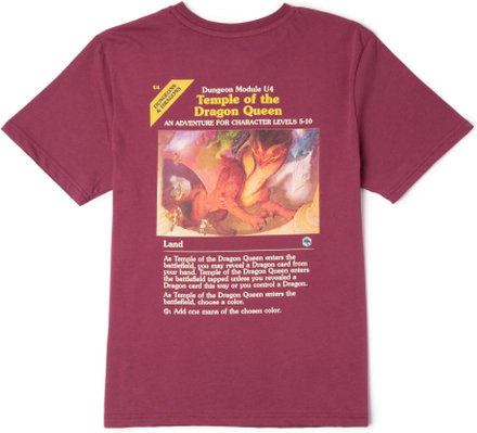 Dungeons & Dragons Temple Of The Dragon Queen Unisex T-Shirt - Burgundy - L