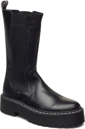 Vivianne Boot Shoes Boots Ankle Boots Ankle Boots Flat Heel Black Steve Madden