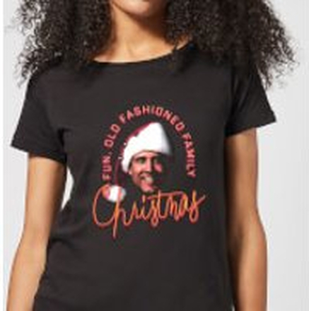 National Lampoon Fun Old Fashioned Family Christmas Women's Christmas T-Shirt - Black - L