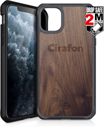 Cirafon Hybrid Fusion Drop Safe Iphone 11 Pro Mørkt Træ; Sofistikeret Sort
