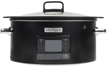Crock-pot 5,6l Timeselect Alu, Svart Slowcooker - Sort