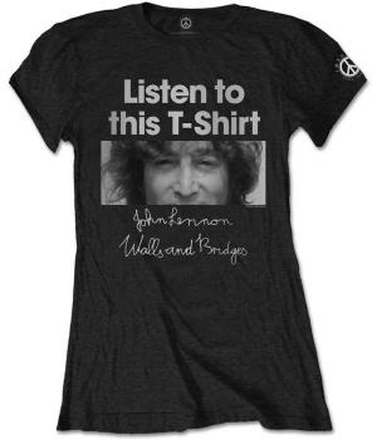 John Lennon: Ladies T-Shirt/Listen Lady (Medium)