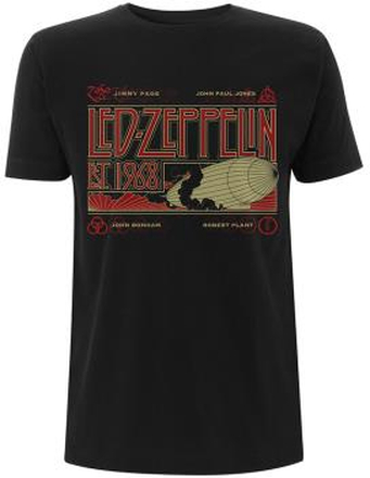 Led Zeppelin: Unisex T-Shirt/Zeppelin & Smoke (Small)