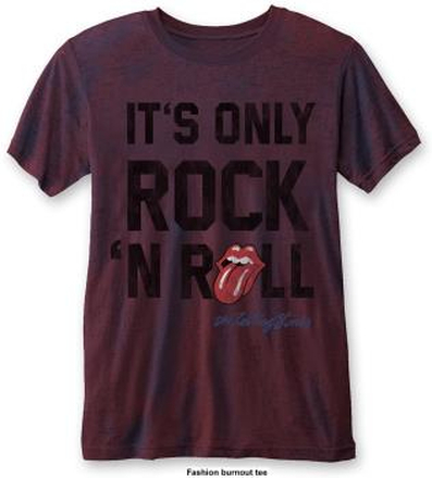 The Rolling Stones: Unisex T-Shirt/It"'s Only Rock n"' Roll (Burnout) (Small)