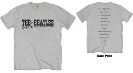 The Beatles: Unisex T-Shirt/Budokan Set List (Back Print) (Small)