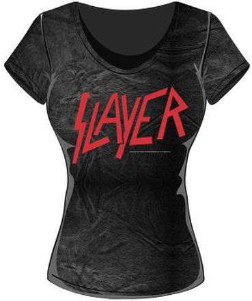 Slayer: Ladies Acid Wash T-Shirt/Classic Logo (XX-Large)