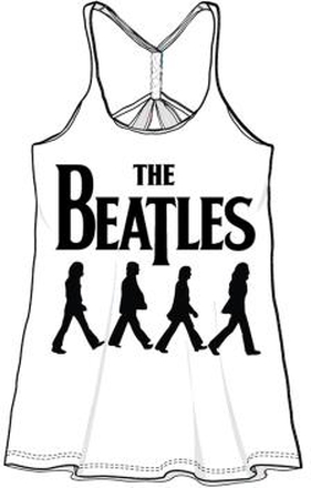The Beatles: Ladies Vest T-Shirt/Abbey Road Walking (Baby Doll) (X-Large)