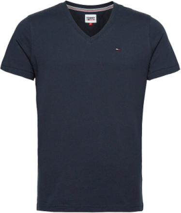 Tjm Original Jersey V Neck Tee T-shirts Short-sleeved Marineblå Tommy Jeans*Betinget Tilbud