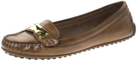 Louis Vuitton Brown Leather Penny Loafers