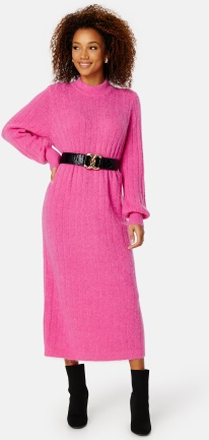 SELECTED FEMME Glowie LS Knit O-Neck Dress Phlox Pink M