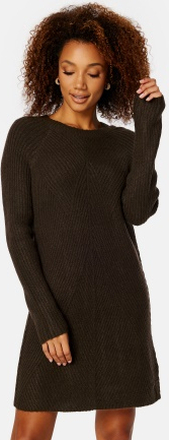 ONLY Carol L/S Knitted Dress Cocoa Brown Det:Mela M