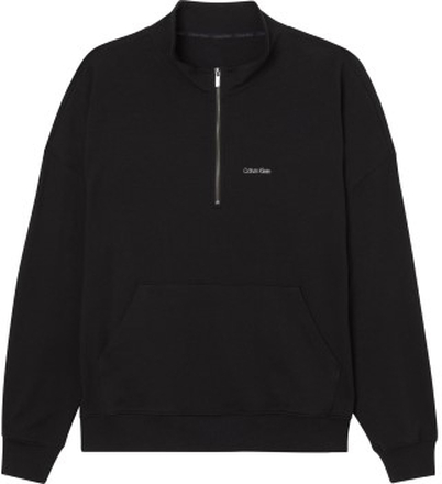 Calvin Klein Modern Cotton Lounge Q Zip Sweatshirt Sort Medium Herre