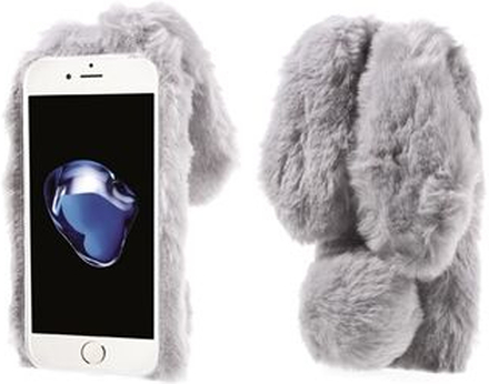 Rabbit Shape Warm Fur TPU Cell Phone Casing for iPhone SE (2020)/SE (2022)/8/7