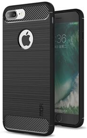 MOFI for iPhone 8 Plus Carbon Fiber Texture Brushed TPU Phone Cover
