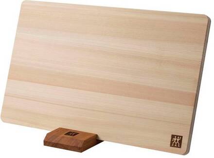 Hinokiskärbräda med bambustativ 39x24x1,5 cm