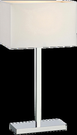 SAVOY Bordslampa 1L USB Krom/Vit