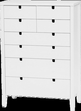 Byrå KLINTE vit med 4+4 st lådor