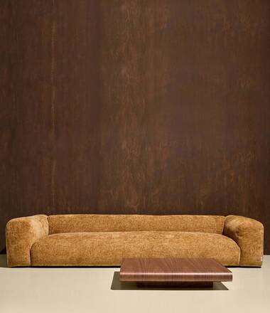 Wenju soffa 4-sits Honungsbrun chenille