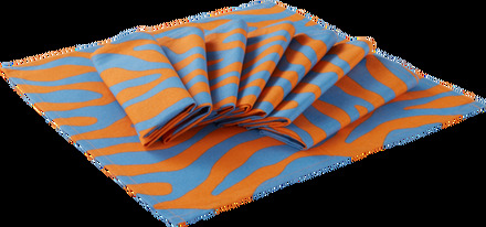 ZOE servett 8-pack Orange/blå