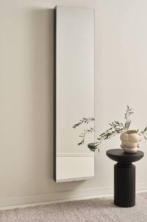 DAZZLING spegel 40x170 cm silver mirror+back side + sides and black print on the back