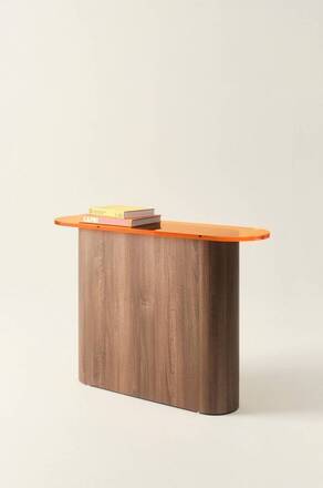 LIVI sideboard 35x120 cm Orange/valnöt